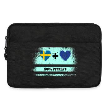 Europe et Suède 100% Parfait / Cadeau - Sacoche pour ordinateur portable 13 pouces - noir - Devant