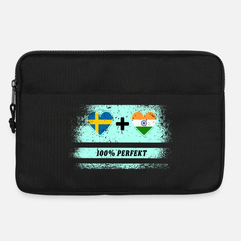 Indien und Schweden 100% perfekt / Geschenk - Laptoptasche 13" - Schwarz