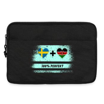 Kenya et Suède 100% Parfait / Cadeau - Sacoche pour ordinateur portable 13 pouces - noir - Devant