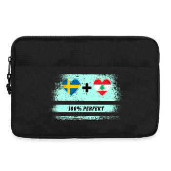 Libanon und Schweden 100% perfekt / Geschenk - Laptoptasche 13" - Schwarz - Vorne