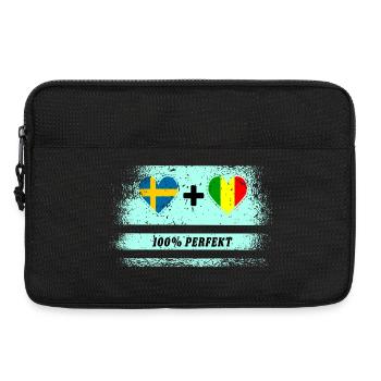 Mali et Suède 100% Parfait / Cadeau - Sacoche pour ordinateur portable 13 pouces - noir - Devant