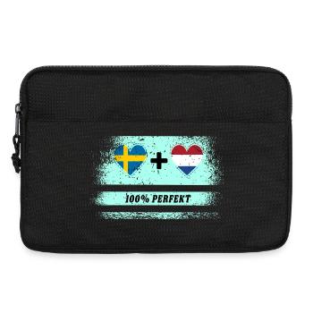 Pays-Bas et Suède 100% Parfait / Cadeau - Sacoche pour ordinateur portable 13 pouces - noir - Devant
