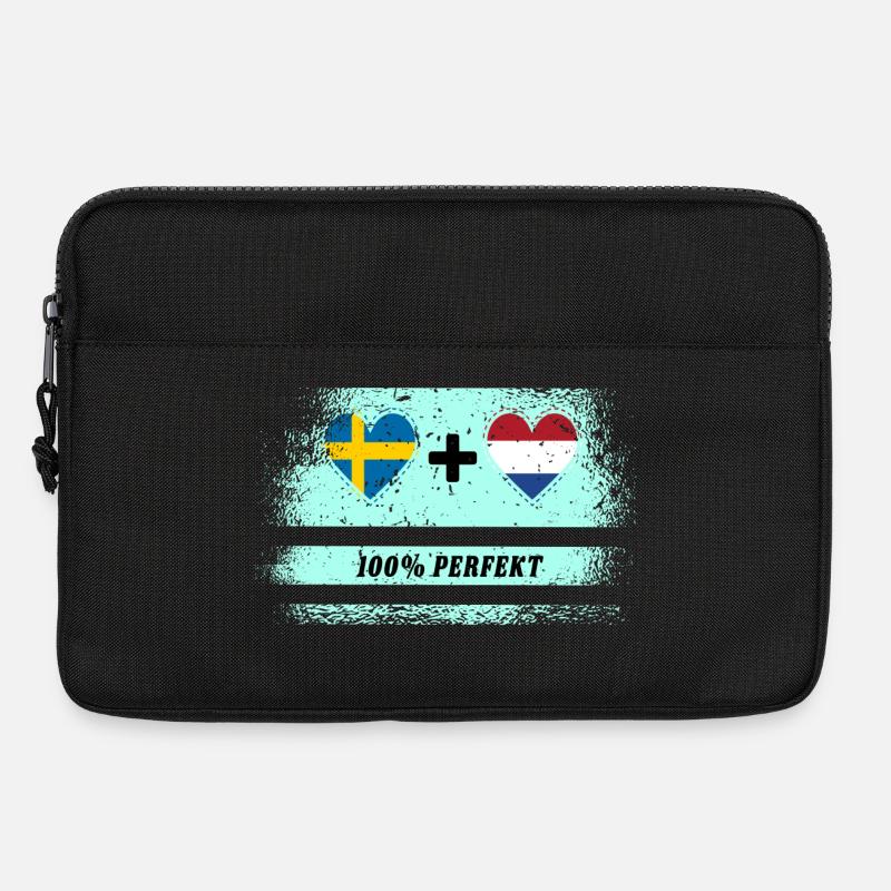 Niederlande und Schweden 100% perfekt / Geschenk - Laptoptasche 13" - Schwarz