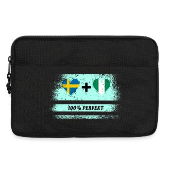 Nigeria et Suède 100% Parfait / Cadeau - Sacoche pour ordinateur portable 13 pouces - noir - Devant