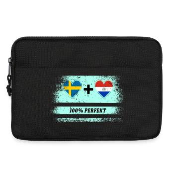 Paraguay et Suède 100% Parfait / Cadeau - Sacoche pour ordinateur portable 13 pouces - noir - Devant