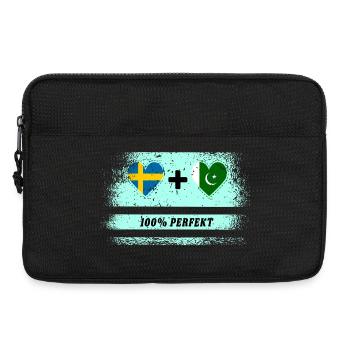 Pakistan et Suède 100% Parfait / Cadeau - Sacoche pour ordinateur portable 13 pouces - noir - Devant