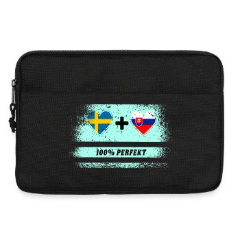Slovaquie et Suède 100 % parfait / cadeau - Sacoche pour ordinateur portable 13 pouces - noir - Devant