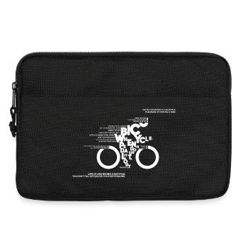 Bicycle - Bicycle, Typo, Sayings and Quotes, Bikes - Laptop bag 13" - black - Front