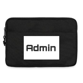 ADMIN Blackwords/WhiteBackround - Laptoptasche 13" - Schwarz - Vorne
