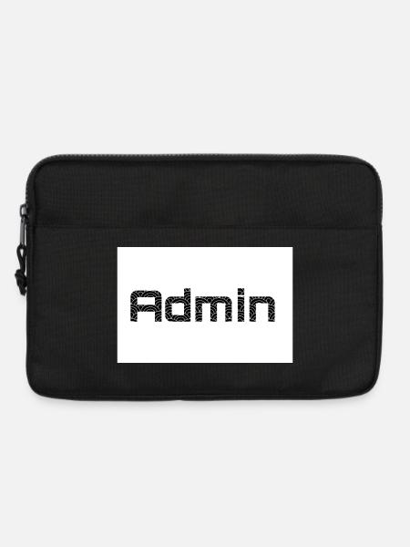 ADMIN Blackwords/WhiteBackround - Laptoptasche 13" - Schwarz
