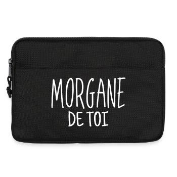 morgane de toi, amoureux de toi, je t'aime - Sacoche pour ordinateur portable 13 pouces - noir - Devant