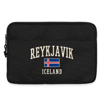 Reykjavik Iceland Vintage Flag Tee - Laptop bag 13" - black - Front