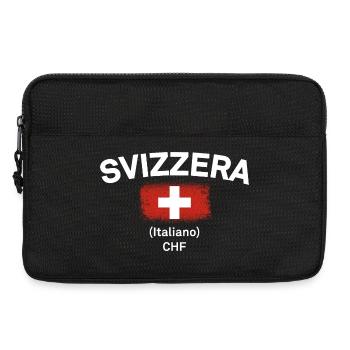 Schweizer italienisches CHF-Emblem - Laptoptasche 13" - Schwarz - Vorne