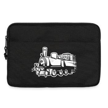 Dampflokomotive Skizze - Laptoptasche 13" - Schwarz - Vorne