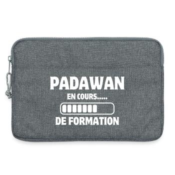 formation apprentissage, apprentis, travail humour - Sacoche pour ordinateur portable 13 pouces - gris chiné - Devant