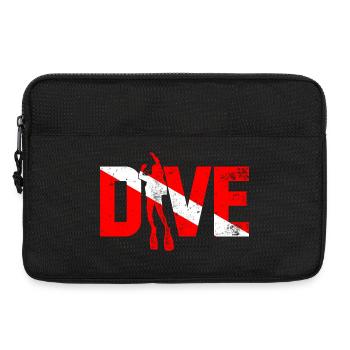 Diving Hero in Red Stripes - Laptop bag 13" - black - Front