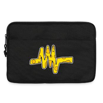 Herzschlag Ornament Symbol Puls Linie - Laptoptasche 13" - Schwarz - Vorne