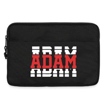 Adam t-shirt t-shirt stacked text gift idea - Laptop bag 13" - black - Front