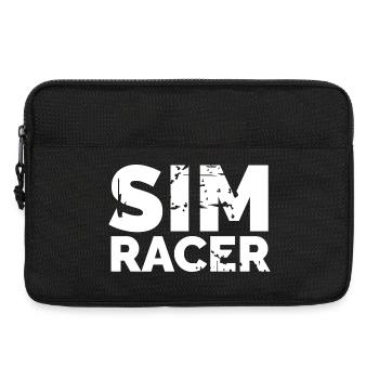 sim racer logo Rennfahrer gaming Symbol icon - Laptoptasche 13" - Schwarz - Vorne