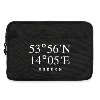 Usedom Koordinaten - Laptoptasche 13" - Schwarz - Vorne