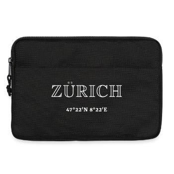 Zürich Koordinaten - Laptoptasche 13" - Schwarz - Vorne