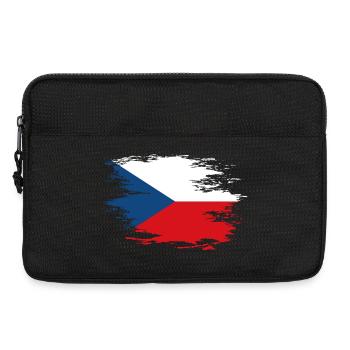 Drapeau de la République tchèque utilisé design - Sacoche pour ordinateur portable 13 pouces - noir - Devant