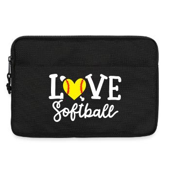 Softball-Spieler Softball - Laptoptasche 13" - Schwarz - Vorne