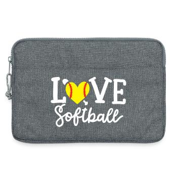 Softball-Spieler Softball - Laptoptasche 13" - Grau meliert - Vorne