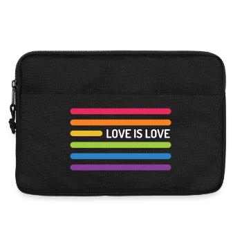 Mois de la fierté LGBT - Love is Love - Sacoche pour ordinateur portable 13 pouces - noir - Devant