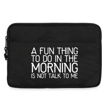 eine lustige Sache, die man am Morgen machen kann - Laptoptasche 13" - Schwarz - Vorne