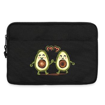 Funny Avocado Couple – Amour et amitié - Sacoche pour ordinateur portable 13 pouces - noir - Devant