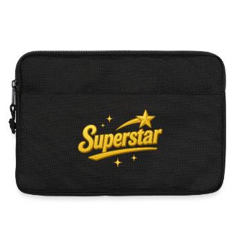Golden Superstar Inscription, Love, Friendship - Laptop bag 13" - black - Front