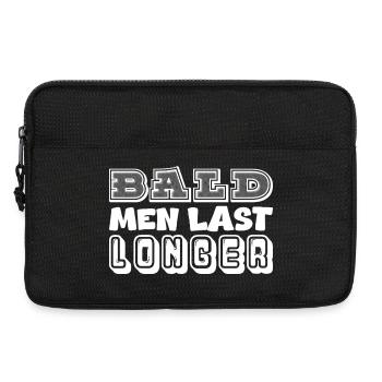 Typographie des hommes chauves durent plus longtemps - Sacoche pour ordinateur portable 13 pouces - noir - Devant