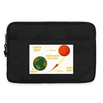 Delta v in km/s für Erde Mars Transfer - Laptoptasche 13" - Schwarz - Vorne