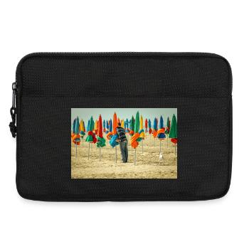 Sur la plage - Sacoche pour ordinateur portable 13 pouces - noir - Devant