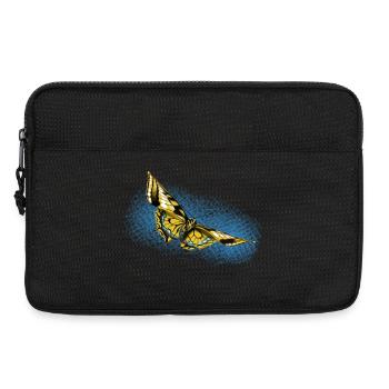 Yellow Butterfly Blue Accent - Laptop bag 13" - black - Front