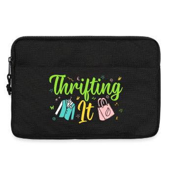 Thrift Shopper Thrifting It Thrift Store - Laptoptasche 13" - Schwarz - Vorne