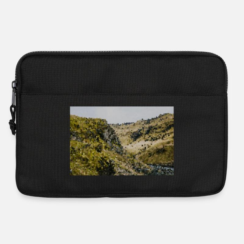 Hügelland Impression Kulisse - Laptoptasche 13" - Schwarz