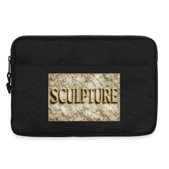 Stone Sculpted Letters - Laptop bag 13" - black - Front