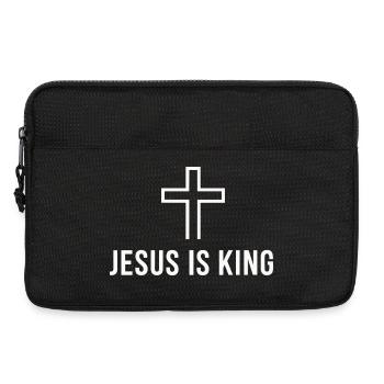 Jesus Is King Christlich Kreuz Glaube - Laptoptasche 13" - Schwarz - Vorne