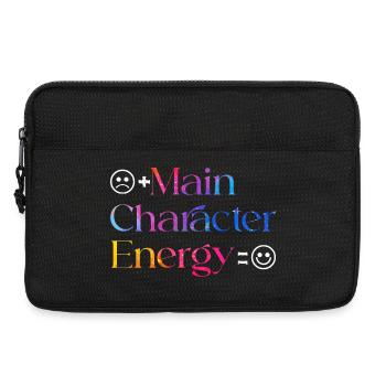 Main Character Energy smilie - Laptop bag 13" - black - Front