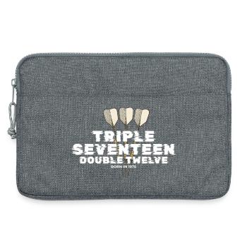 Vintage 1975 Darts Checkout - Laptop bag 13" - heather grey - Front