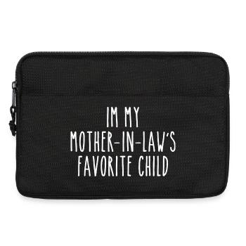 Liebling der Schwiegermutter Lustiger Spruch - Laptoptasche 13" - Schwarz - Vorne