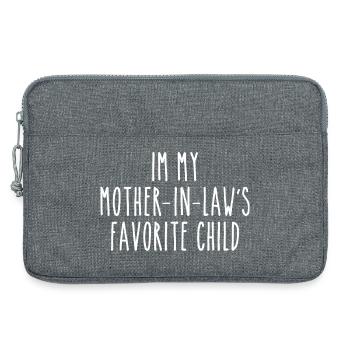 Mother-in-law's darling Funny saying - Laptop bag 13" - heather grey - Front