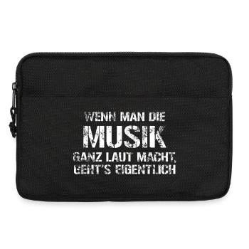 Making Music Loud – Funny Saying - Laptop bag 13" - black - Front