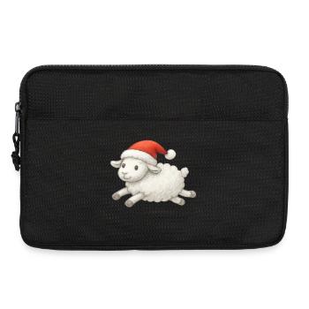 Moutons avec un chapeau de Père Noël - Sacoche pour ordinateur portable 13 pouces - noir - Devant