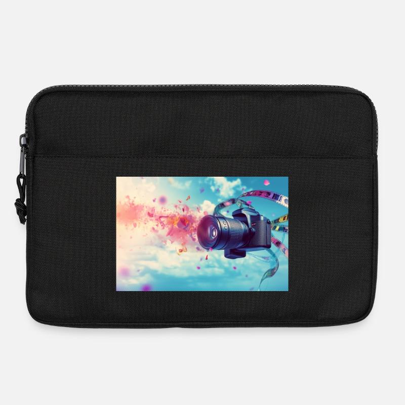 Kamera im Farbenrausch - Laptoptasche 13" - Schwarz