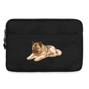 Sleeping American Akita - Laptop bag 13" - black - Front
