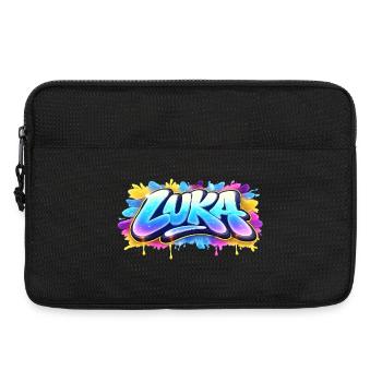Graffiti LUKA Name Gift Ideal Printable On - Laptop bag 13" - black - Front