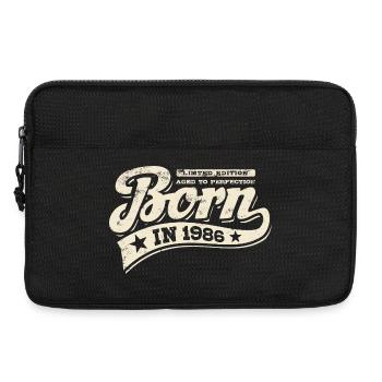 Né en 1986 - Anniversaire - Édition limitée - Sacoche pour ordinateur portable 13 pouces - noir - Devant